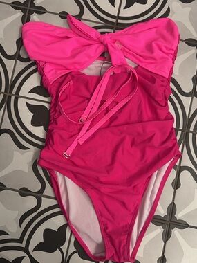 Pink Color Block One Piece